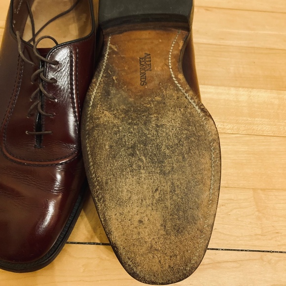 Allen Edmonds Belgium Oxford Dress Shoes Mens 8.5 E Burgundy Leather Career Work main image 12